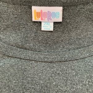 NWT LuLaRoe Carly Dress pocket 2XL plus size Heather Gray NWT T-Shirt Dress